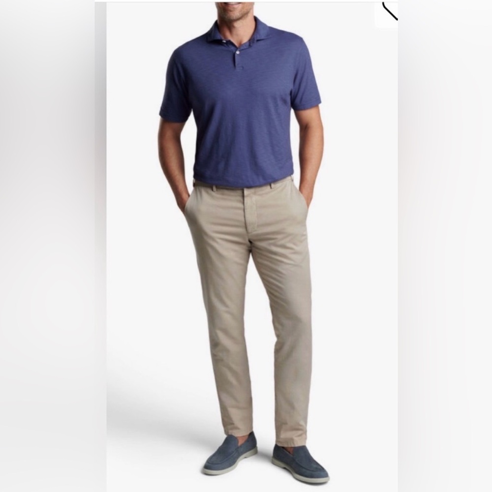 NWT PETER MILLAR Somerset Chinos Pants Crown Crafted, Stretch, in Khaki, 35